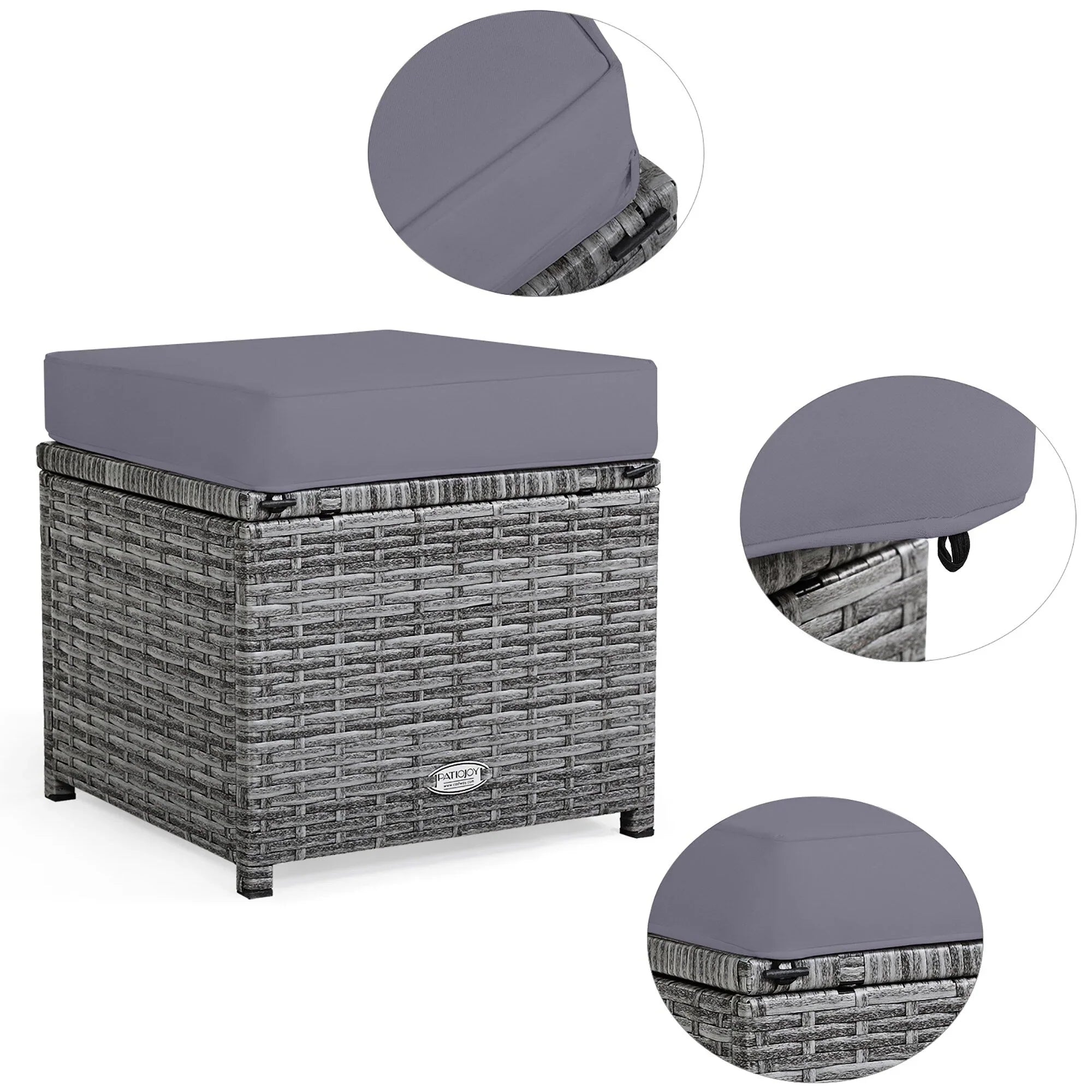 Costway Set da pranzo da 7 pezzi in rattan per esterni Divano componibile ottomano - Vedi dettagli