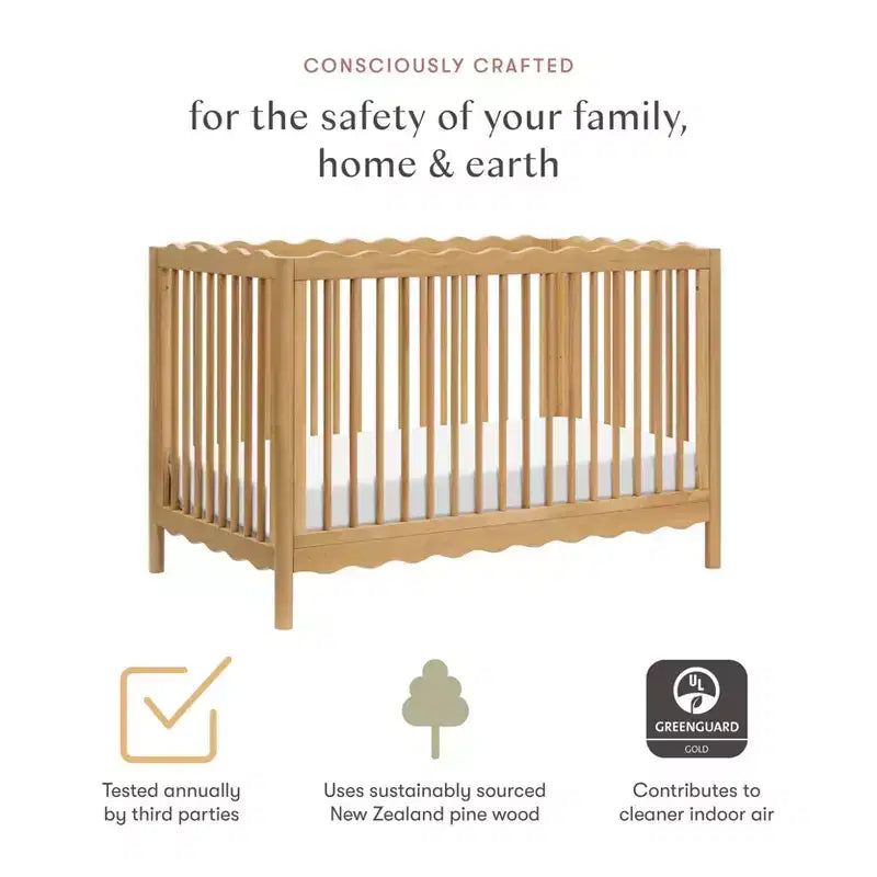 Babyletto Swell Culla Trasformabile 4-in-1 con Kit per la Conversione in Lettino per Bambini