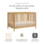 Babyletto Swell Culla Trasformabile 4-in-1 con Kit per la Conversione in Lettino per Bambini