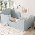 Letto a terra a forma di orso Okak per bambini dai 3 ai 6 anni, telaio per lettino con sponda di sicurezza, grazioso letto per bambini a forma di animale