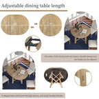Tavolo da pranzo allungabile rotondo da cascina con 16 inserti in legno per cucina