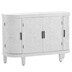 Mobiletto Accent Sideboard in Legno con Ante a Fantasia Anticata per Corridoio, Ingresso, Soggiorno, Camera da Letto