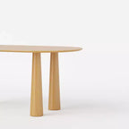 Tavolo da pranzo ovale in legno Dovelina 67 con 4 gambe, tavolo da cucina moderno per 6 persone