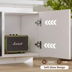 Mobile TV Skyzoo con camino elettrico per TV fino a 80" con luci a LED e 4 prese CA, console TV per soggiorno