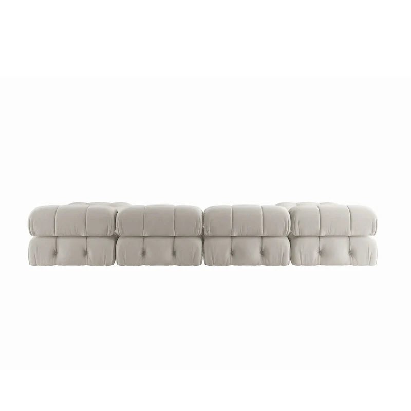 138 Divano componibile convertibile, Divani U-Shape in velluto minimalista