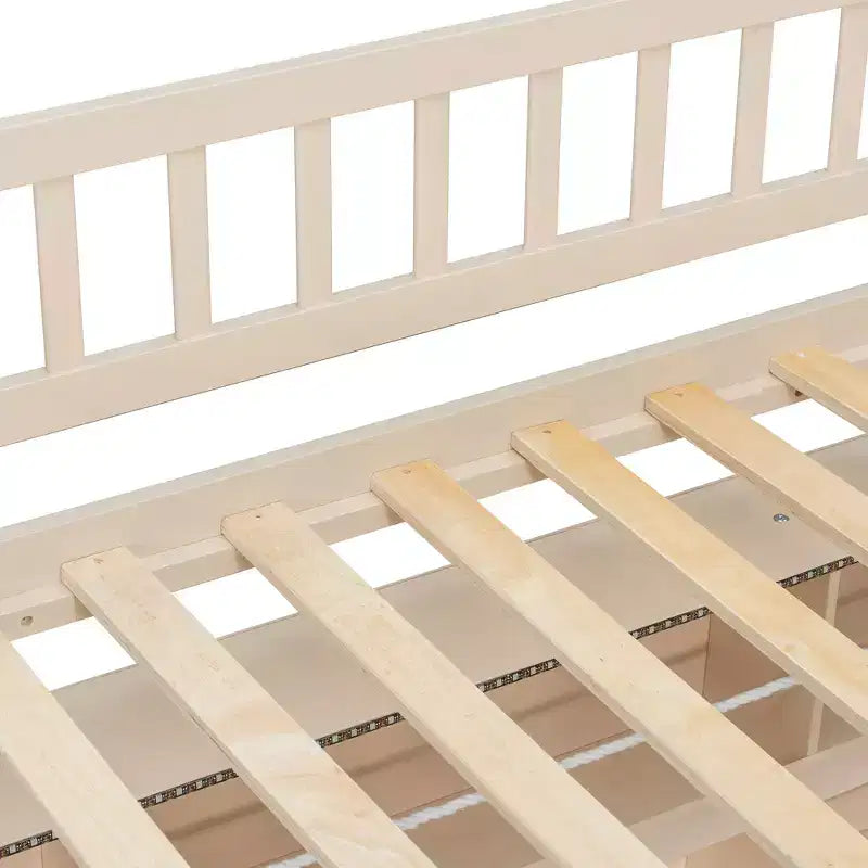 Luxystar Letto a castello moderno a due piazze con contenitore, mensole illuminate e pannello forato