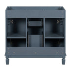 Mobile Bagno Moderno da 90cm con Lavabo Integrato e Specchiera, 2 Ante e 2 Cassetti