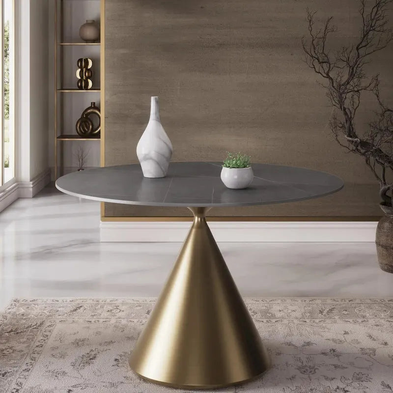 Morden Fort Set da pranzo rotondo moderno di lusso da 5 pezzi con tavolo e sedie