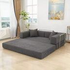 Dyonery 78Divano Letto Pieghevole Convertibile in Corduroy King Size Divano Letto a Pavimento Combinazione 4-in-1 Divano Modulare Componibile Divano Comodo Pieghevole.