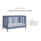 Babyletto Swell Culla Trasformabile 4-in-1 con Kit per la Conversione in Lettino per Bambini