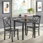 Set da pranzo di 3 pezzi con tavolino allungabile Simple Living Country Cottage