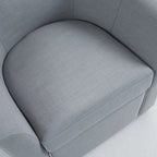 Set di 2 Poltrone Girevoli Moderne Imbottite a Barilotto, Poltrone Accent per Soggiorno