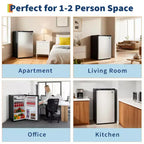 Mini Frigo da 127 Litri con Congelatore, Frigorifero Compatto con Porta Reversibile, Termostato Regolabile ad Alta Efficienza Energetica, Piccolo Frigo