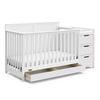 Culla e Fasciatoio Convertibili 5-in-1 con Cassetto