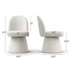 Set di 6 sedie da pranzo moderne senza braccioli girevoli a 360° con base a piedistallo, eleganti sedie d'accento per cucina, sala da pranzo o ufficio-Panipeachy