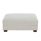 Pouf poggiapiedi oversize in velluto a coste moderno