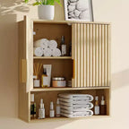 Armadietto da Parete per Bagno - Armadietto dei Medicinali con Ante a Scorrimento "Barn Doors" e Ripiano Regolabile - Armadietto da Parete 25x23.6x9 Pollici