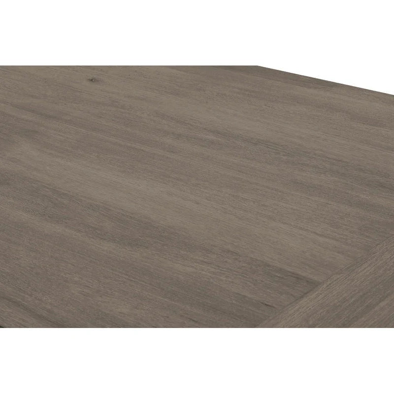Set da pranzo allungabile Best Quality Furniture da 9 pezzi, in stile rustico grigio