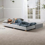 Divano letto / Letto estraibile queen-size - Microvelluto