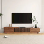 Mobile TV moderno allungabile e retrattile con 4 cassetti, fino a 261 cm - 78,54P x 15,74L x 13,78A