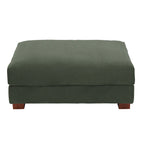 Pouf poggiapiedi oversize in velluto a coste moderno
