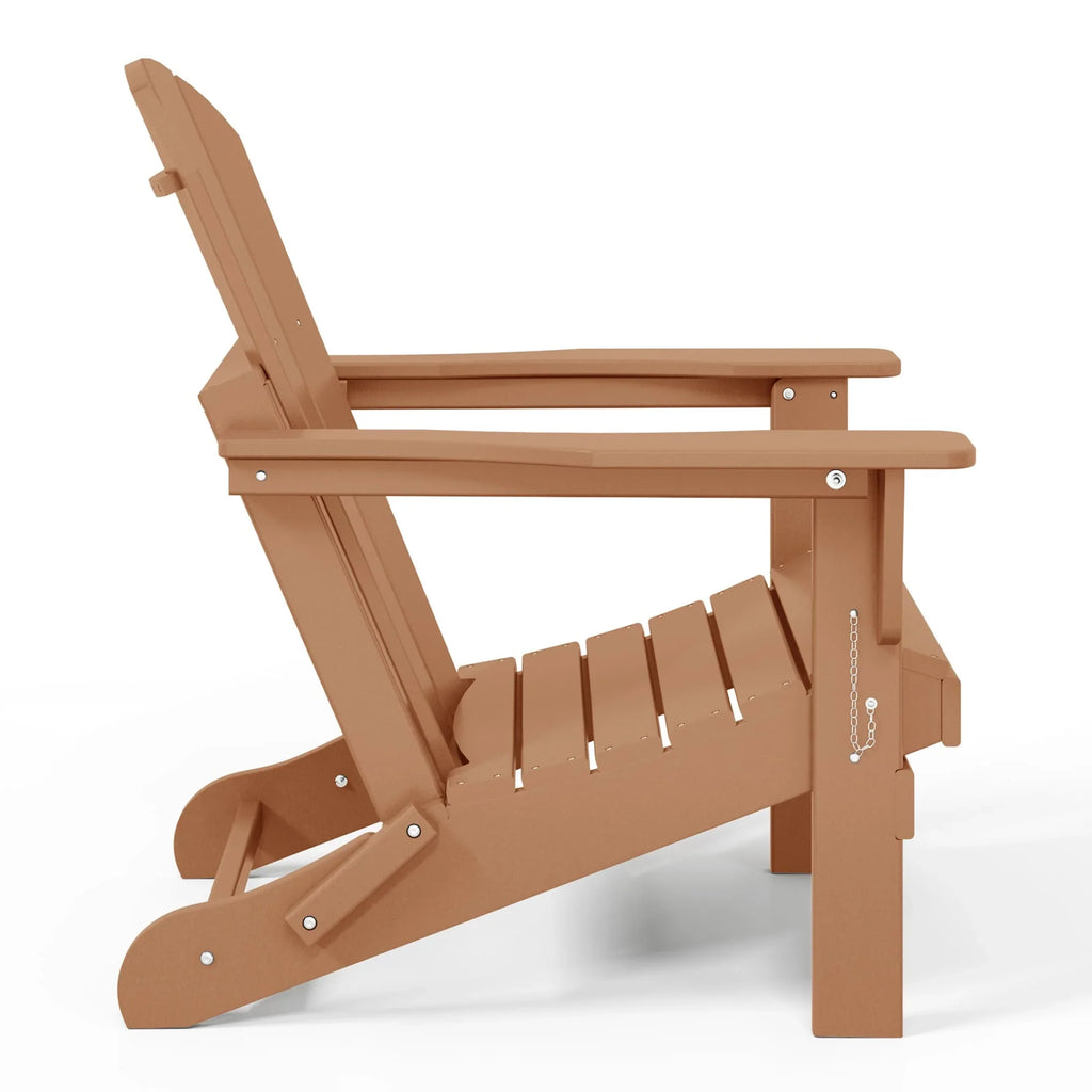 Polytrends Laguna Sedia Adirondack Pieghevole da Esterno per Patio Resistente allo Sbiadimento e alle Intemperie
