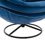 Poltrona Svedese Okak con Pouf, Poltrona Moderna Senza Braccioli Stile Mid-Century per Soggiorno, Morbida e Confortevole per Guardare la TV, Giocare