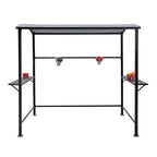 Gazebo da esterno con struttura in acciaio 1,5 x 2,4 m con tettoia per barbecue