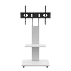 Mobile porta TV per televisori da 32-75 pollici, carrello TV mobile regolabile in altezza con cassetto e ruote per soggiorno, camera da letto, uffici -ModernLuxe