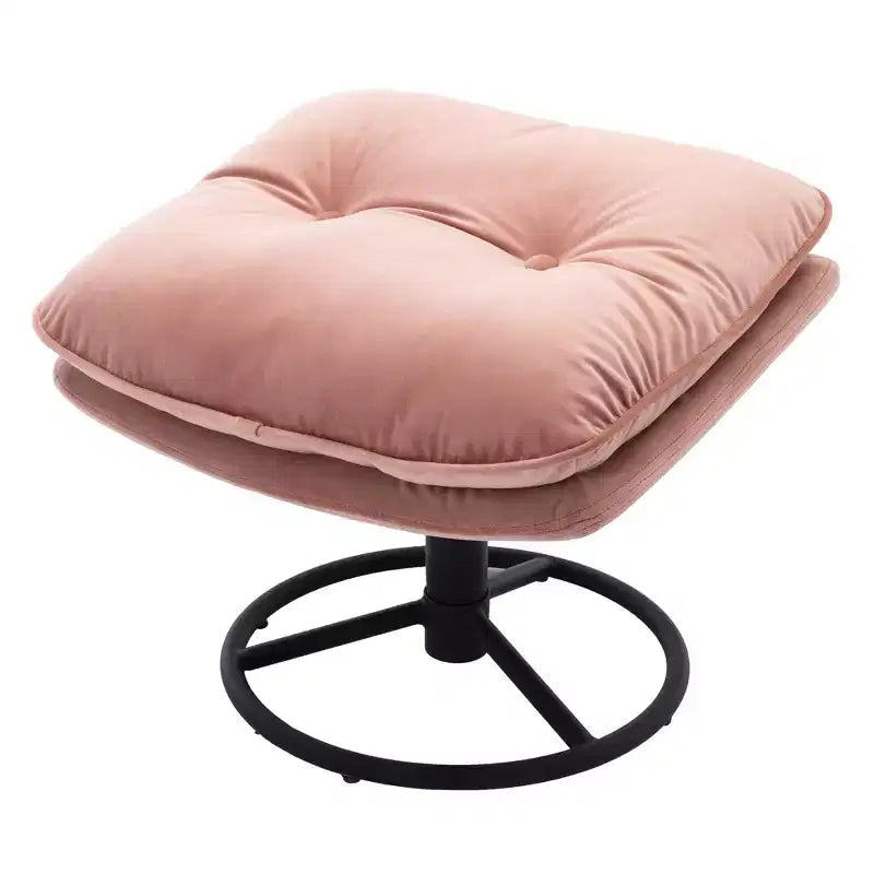 Poltrona Svedese Okak con Pouf, Poltrona Moderna Senza Braccioli Stile Mid-Century per Soggiorno, Morbida e Confortevole per Guardare la TV, Giocare