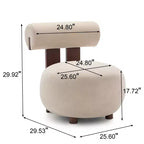 Christopher Knight Home Chariya Poltrona Accent Moderna in Velluto con Struttura in Legno di Gomma e Schienale Cilindrico