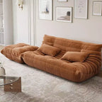 Divano e pouf Oversized Fireside a sacco, divanetto in finta pelle scamosciata a prova di animali domestici per soggiorno, ufficio, nessun montaggio richiesto
