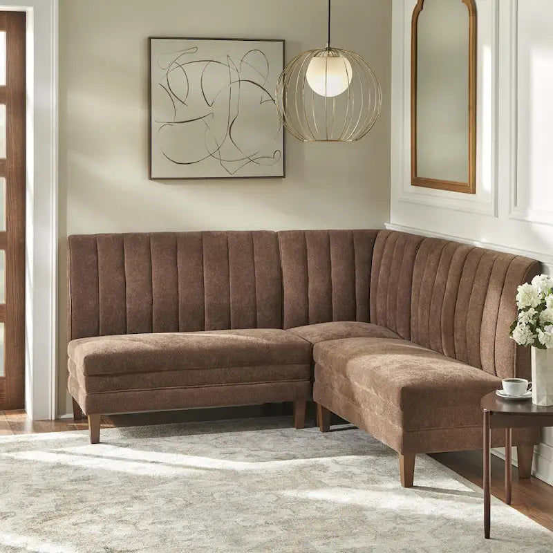 Set Panca Imbottita a Schienale Canaletto 3 Pezzi Kerrington di Lifestorey