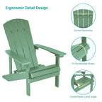 Bonosuki Sedie Adirondack da Esterno in Legno Resistente alle Intemperie - Set da 4