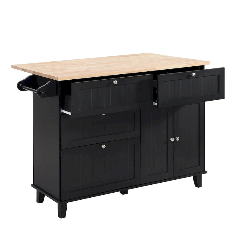 Set da isola per cucina TOPMAX con anta a ribalta e 2 posti a sedere, set tavolo da pranzo con ripiano regolabile, cassetti e portasciugamani