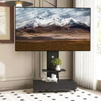 Mobile porta TV per televisori da 32-75 pollici, carrello TV mobile regolabile in altezza con cassetto e ruote per soggiorno, camera da letto, uffici -ModernLuxe