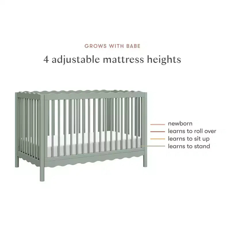 Babyletto Swell Culla Trasformabile 4-in-1 con Kit per la Conversione in Lettino per Bambini