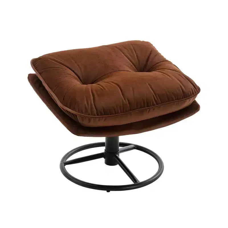Poltrona Svedese Okak con Pouf, Poltrona Moderna Senza Braccioli Stile Mid-Century per Soggiorno, Morbida e Confortevole per Guardare la TV, Giocare