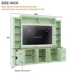 ModernLuxe Mobile TV da Parete 4 in 1 per Stile Rustico, Adatto a TV Fino a 70 Pollici, Consolle Multimediale con Ripiani Regolabili e Cassetti