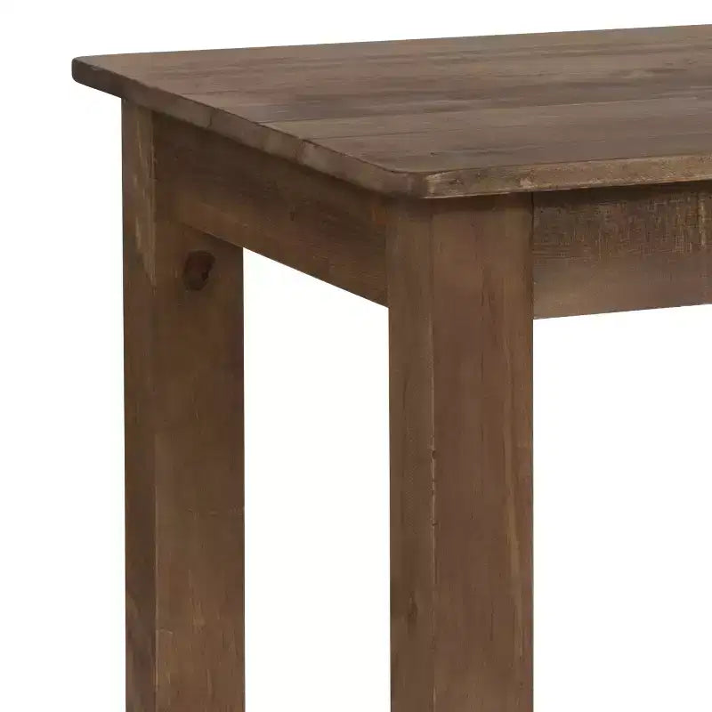 Flash Furniture Tavolo da Pranzo Rettangolare Rustico in Pino Massiccio 46 x 30