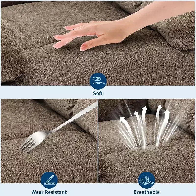 Poltrona Reclinabile Massaggiante con Calore - Girevole a 360°, Dondolo, Divano Singolo Oversize con Vibrazione, USB e Tasche Contenitore per Soggiorno/Camera da Letto