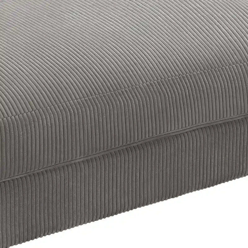 Pouf poggiapiedi oversize in velluto a coste moderno