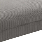 Pouf poggiapiedi oversize in velluto a coste moderno