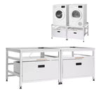 Piedistallo per lavatrice VEVOR, altezza 57,4 cm, piedistallo per lavatrice e asciugatrice 73,6x73,6 cm con vassoio estraibile e spazio portaoggetti, capacità di carico 363 kg, antiscivolo, bianco