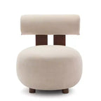 Christopher Knight Home Chariya Poltrona Accent Moderna in Velluto con Struttura in Legno di Gomma e Schienale Cilindrico