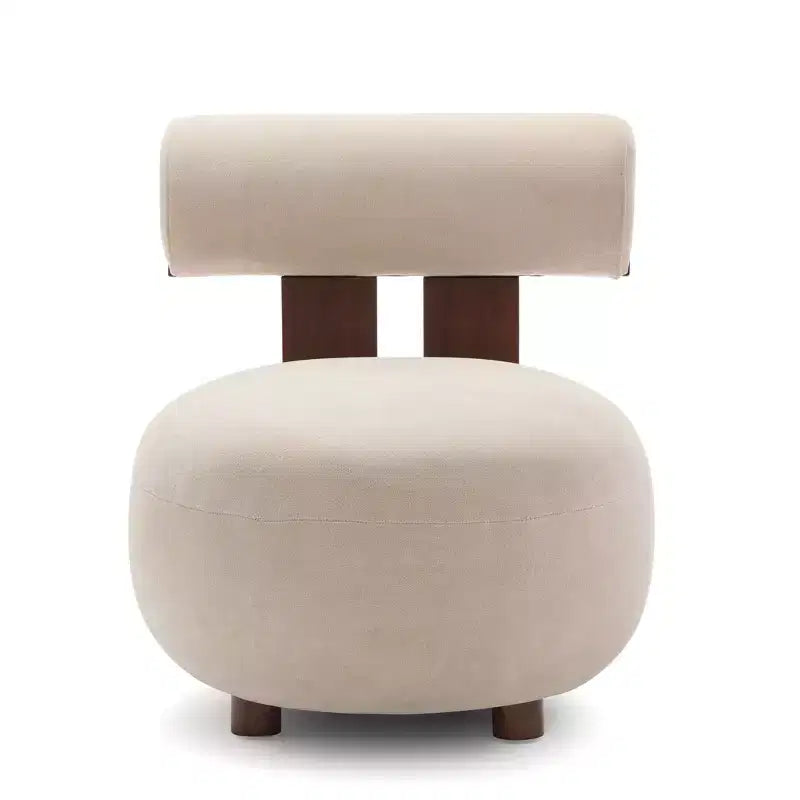 Christopher Knight Home Chariya Poltrona Accent Moderna in Velluto con Struttura in Legno di Gomma e Schienale Cilindrico