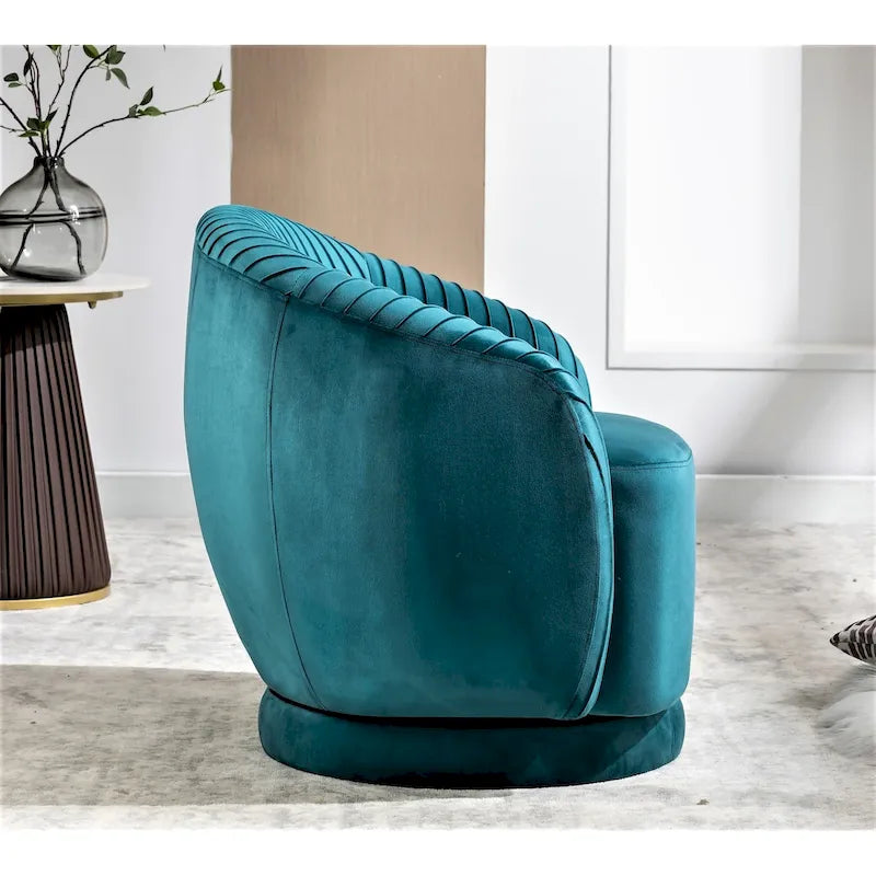 Poltroncina girevole Milvo Small in velluto