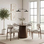 Set di 4 sedie da pranzo moderne imbottite con schienale curvo, sedie laterali senza braccioli con struttura in ferro per sala da pranzo, cucina-Panipeachy