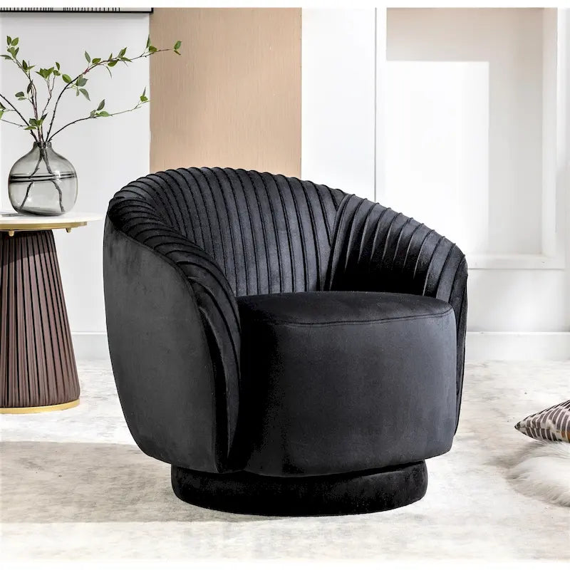 Poltroncina girevole Milvo Small in velluto