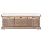 SAFAVIEH Fiorello Panca Contenitore a 3 Cassetti con Cuscino - 47,3 L x 15 P x 19 A - 47Lx15Px19A